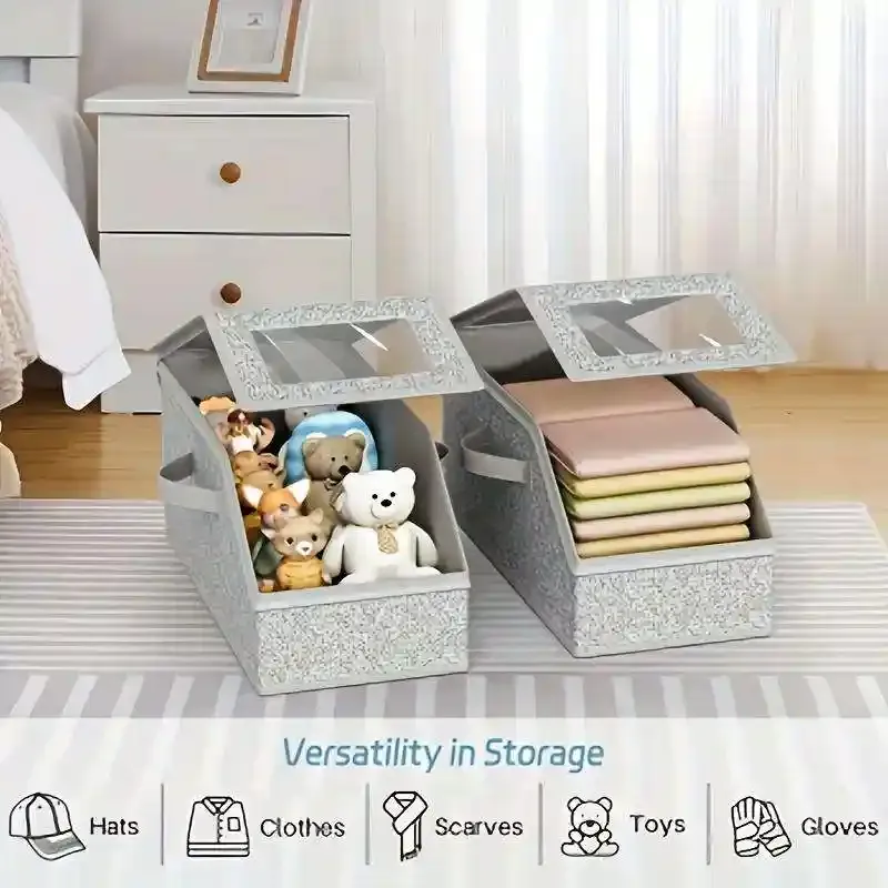 Stackable Baseball Cap Organizer Box - Holds Up to 24 Hats