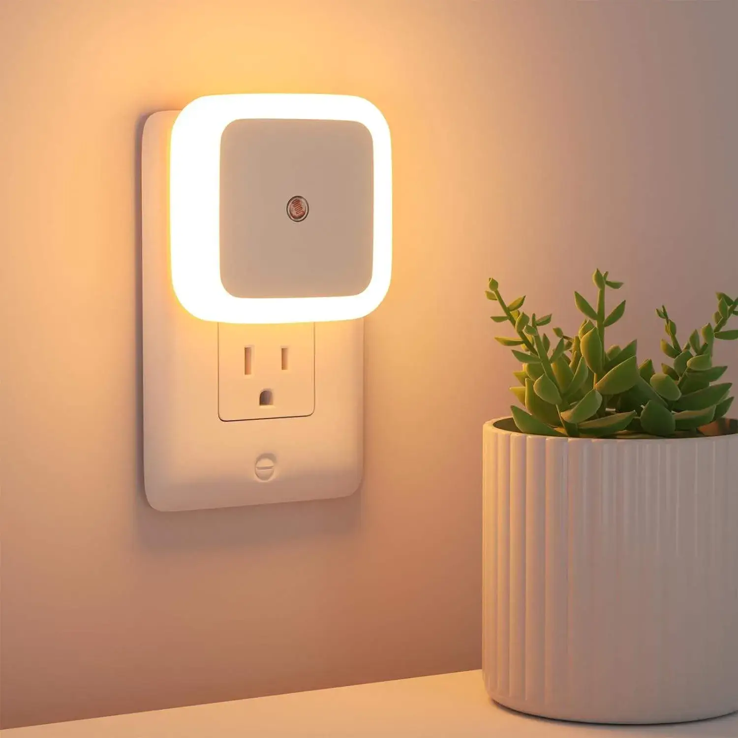 (6 Pcs) Plug-in LED Sensor Night Light | Wall Embedded for Home & Stairs