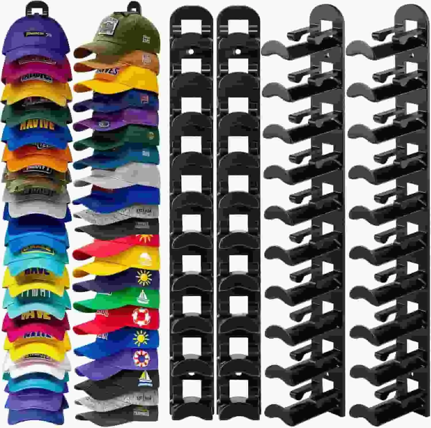 Wall Mounted Baseball Cap Storage Rack Plastic Hat Organizer Cap Display Rack Hat Holder Storage Rack