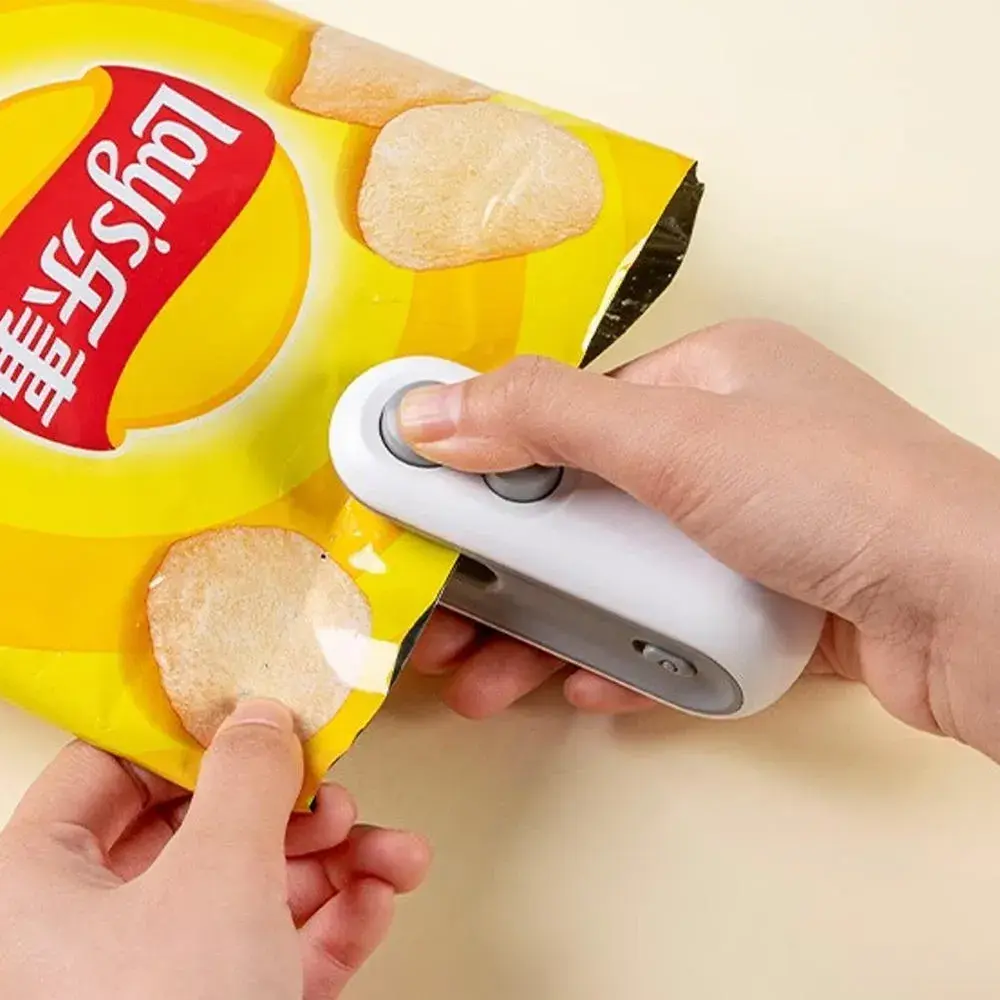 2-in-1 Mini Bag Sealer with Cutter - USB Rechargeable Heat Sealer