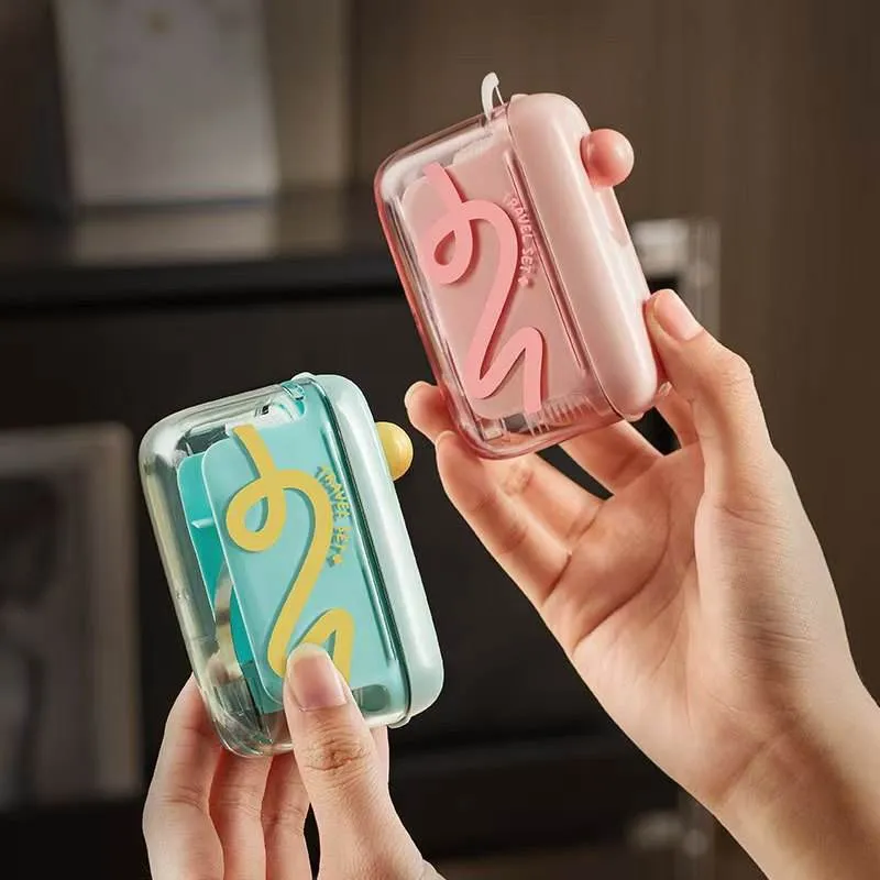 (10 Dental Floss Picks Included) Portable Automatic Pop-Up Floss Dispenser